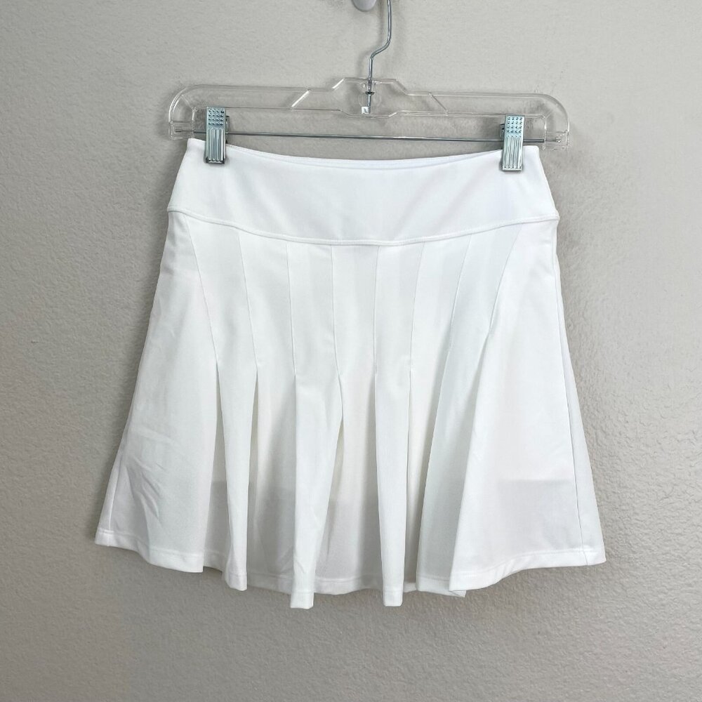 NEW $78 Kenny Flowers Golf Tennis Skort Womens Large Classic White Country Club